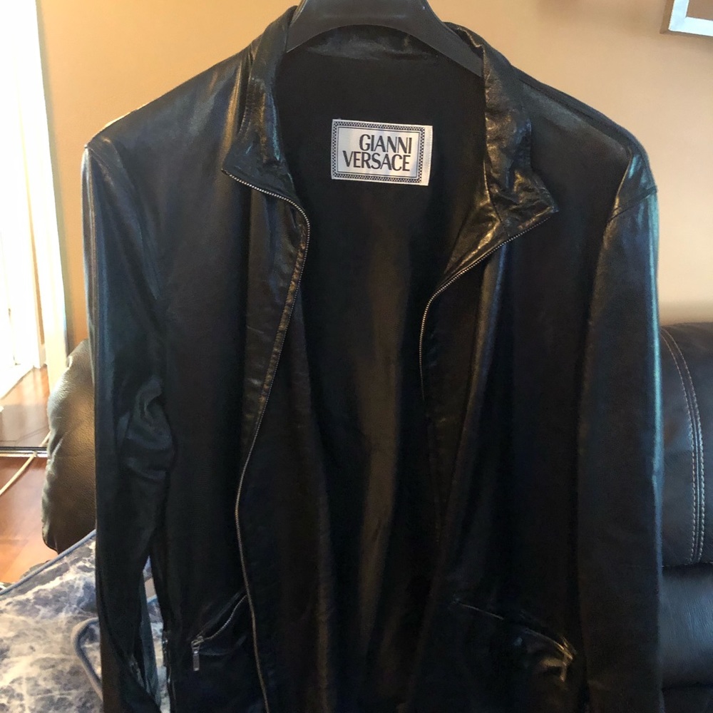 Versace Leather Jacket - image 1